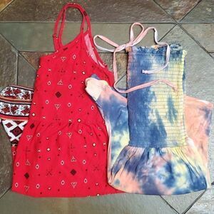 Bundle of 2 summer Rompers. Tie dye. size small. COTTON ON, RUE 21